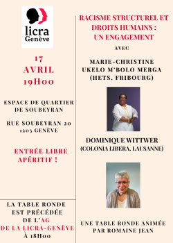 L'assemblée générale sera suivie d'une table ronde à 19h00. Tout le monde y est la.le bienvenu.e ainsi qu'à l'apéritif qui suivra !