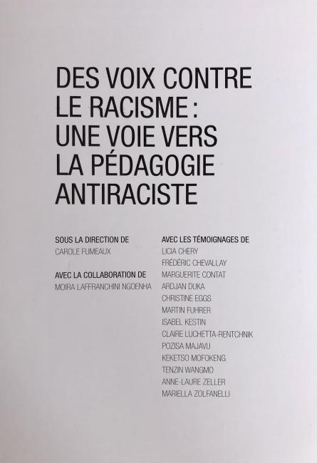 Pédagogie antiraciste : Publication de la Licra-Genève